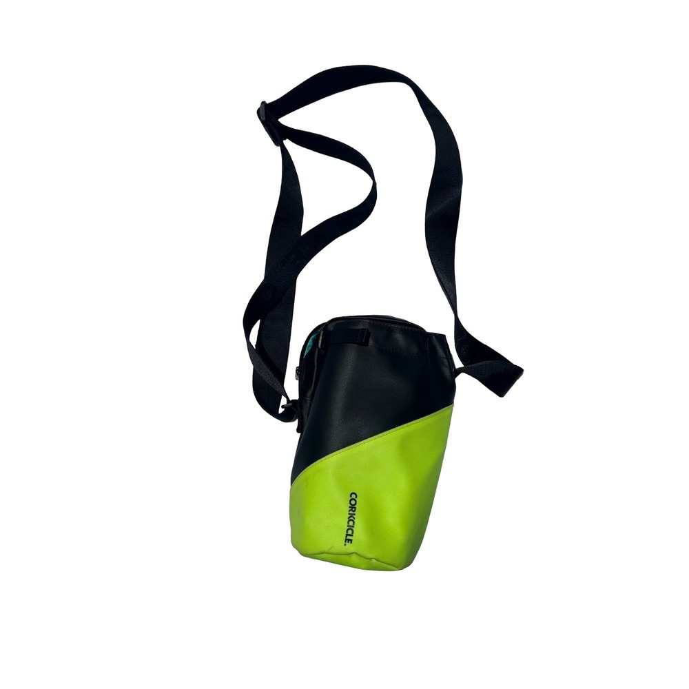 Corkcicle Canteen Sling Crossbody Water Bottle Bag Neon Lime Green Black